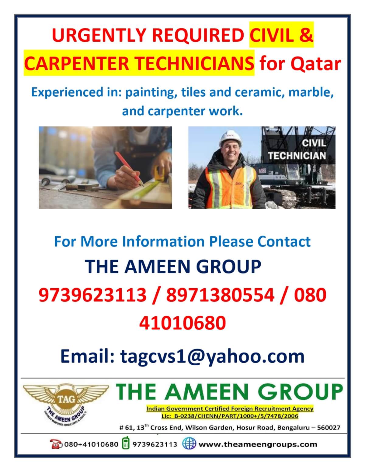 Urgently Required Qatar