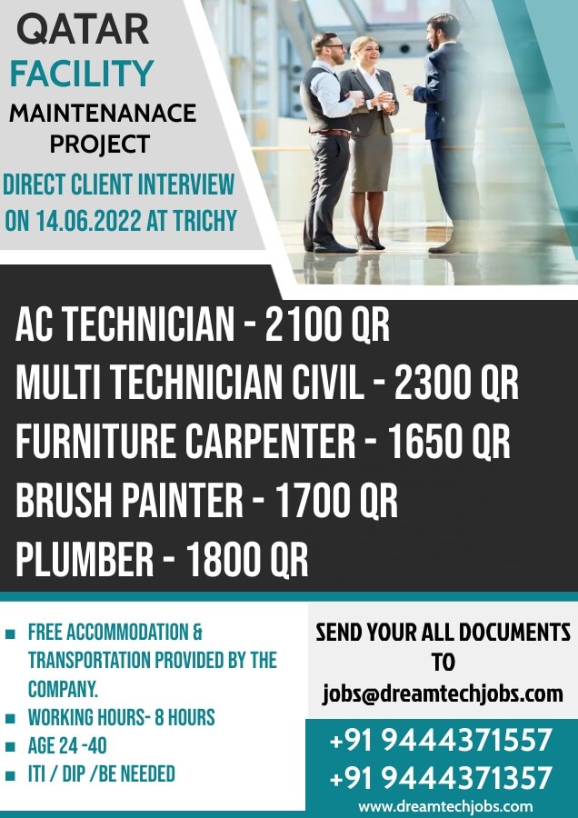QATAR - Facility Maintenance Project  - Client Interview on 14-06-2022 at Trichy