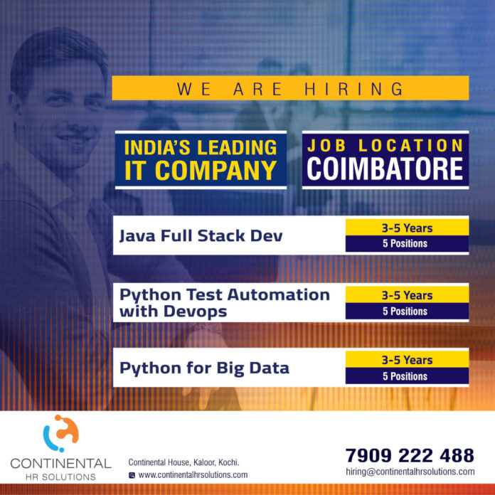 INDIA - Leading IT Company Hiring 