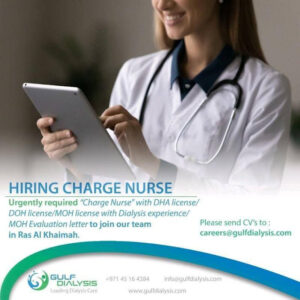 HIRING CHARGE NURSE Urgently required - UAE