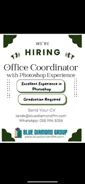 WE'RE HIRING Office Coordinator with Photoshop in UAE