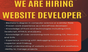 We are hiring a web developer : Kuwait