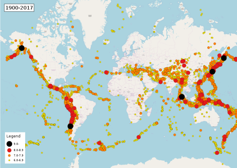 Worldwide Earthquake graph Details