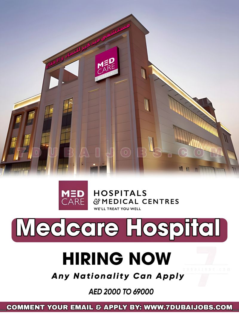 Dubai – Medcare Hospital Job Opening For All Departments