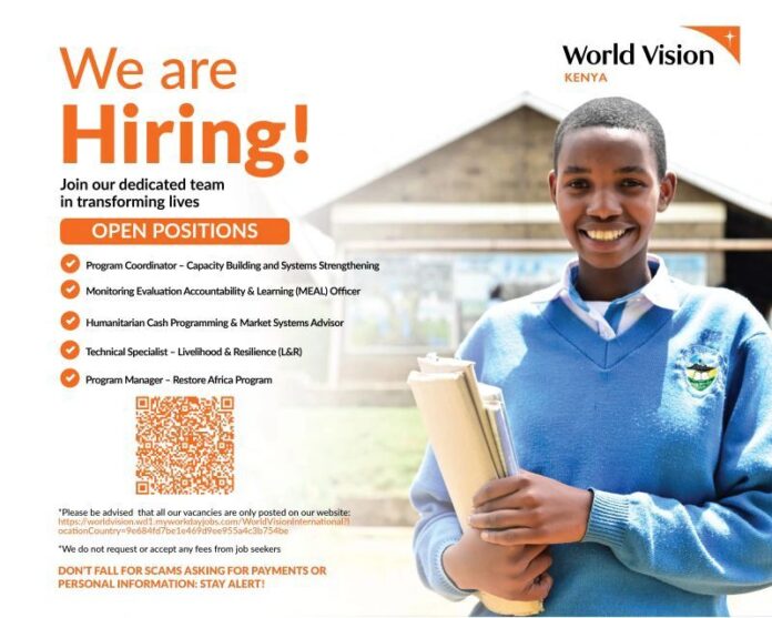 Kenya World Vision Hiring July 2024 Following Job Vacancies