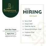 Saudi Arabia, Riyadh Bosporus Hiring Following Positions in Jan 2025.