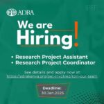 Kenya Adra Hiring Research Project Assistant and Research Project Coordinator, Application Last date 30th Jan 2025.