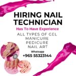 Kuwait Hiring Nail Technician in Jan 2025