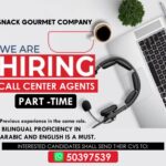 Kuwait A Snack Gourmet Company is Hiring Call Center Agents ( Part time ) Feb-2025.