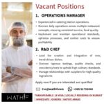 Kuwait Wathif Hiring Operations Manager and R&D Chef Hiring Following Positions Feb-2025.