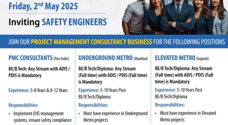 safety engineer jobs india 2025 – tata virtual walk-in on may 2!