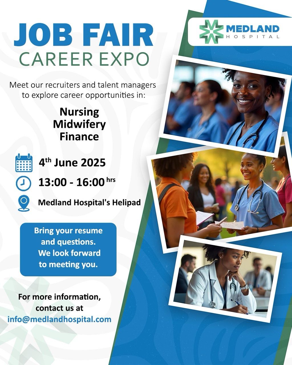 Medland Hospital Career Expo 2025 on June 4