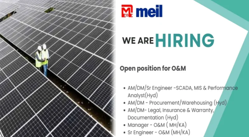 Top 5 Power-Packed Solar Projects Job Vacancy at MEIL 2025