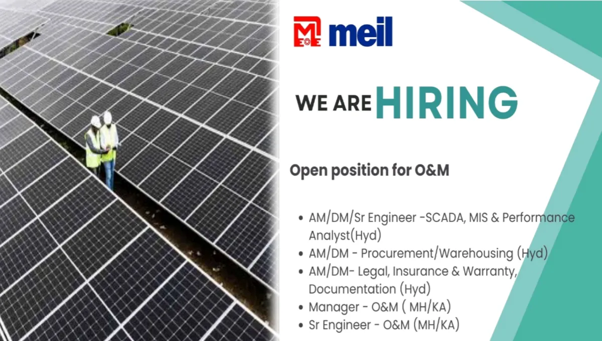 Top 5 Power-Packed Solar Projects Job Vacancy at MEIL 