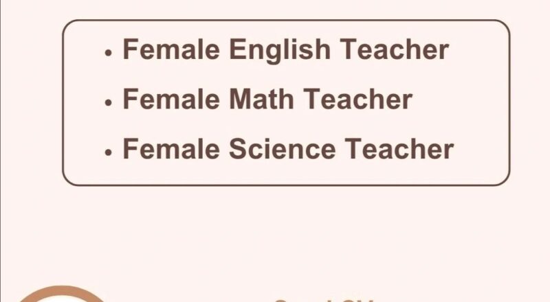 Female Teaching Jobs in Riyadh