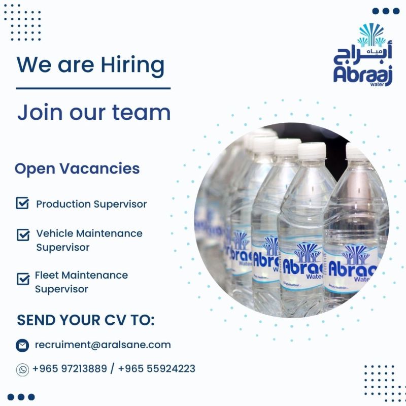 Unlock 3 High-Paying Supervisor Jobs at Abraaj Water Kuwait