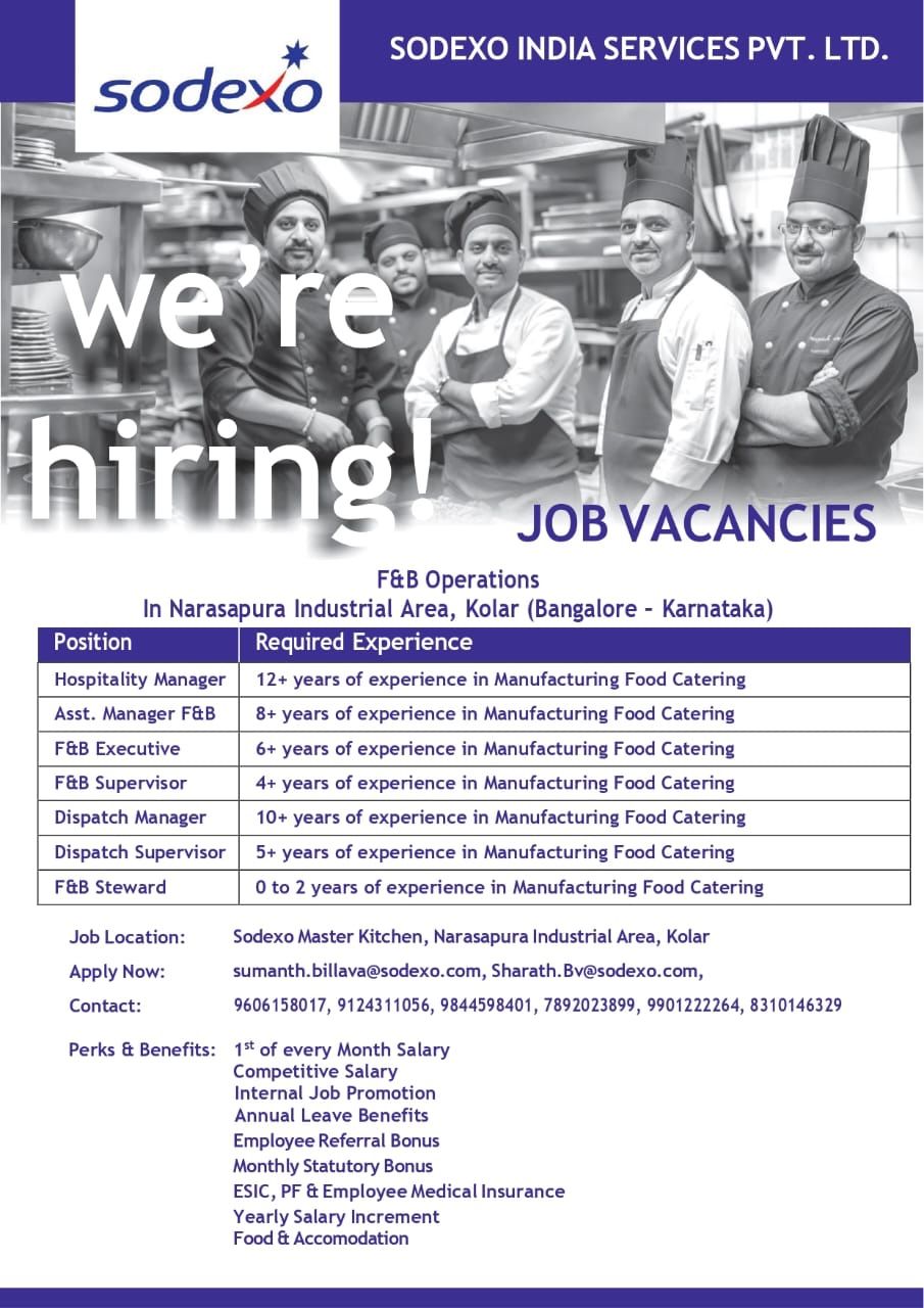 Sodexo Kolar job vacancies