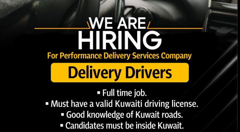 Delivery Drivers in Kuwait—Apply Now at Performance Delivery Services Company
