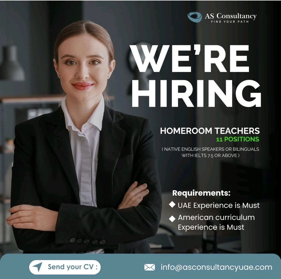Top 11 Homeroom Teacher Jobs in UAE