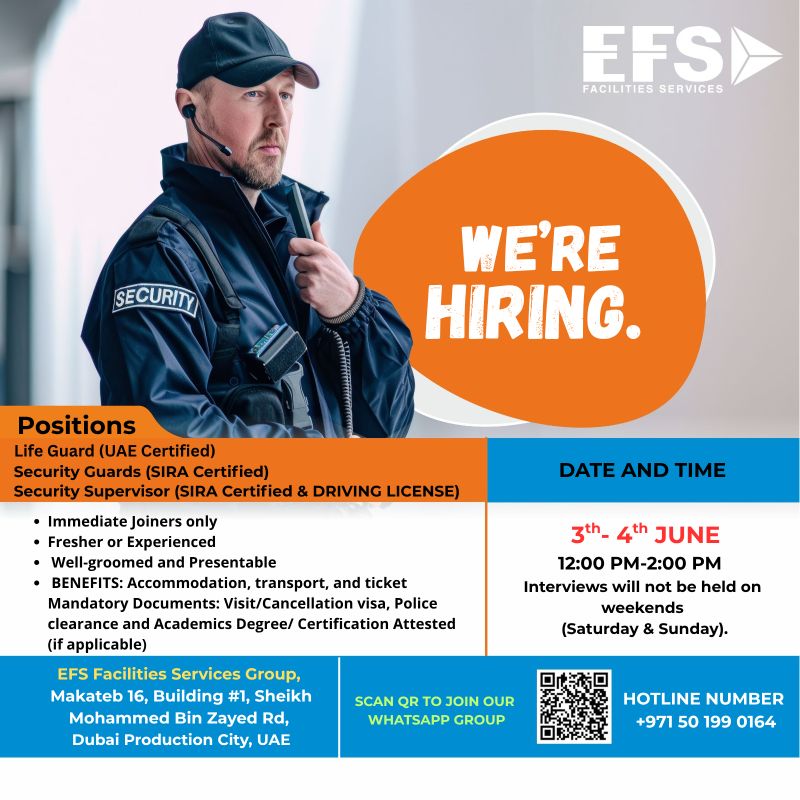 Apply Now: Top Security Guard Jobs in Dubai 2025