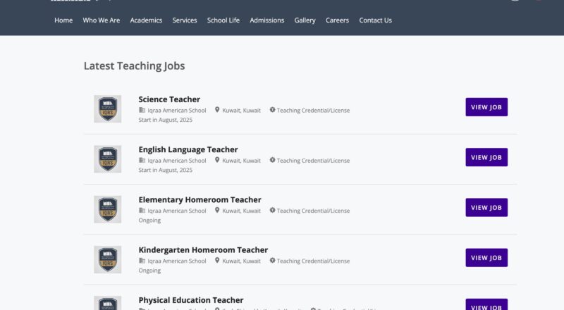 secure a rewarding kuwait teaching jobs 2025–26 at iqra’a american school now