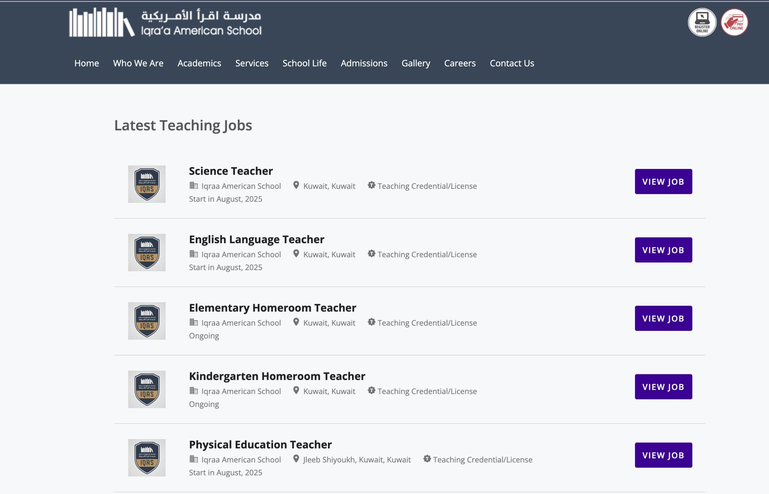secure a rewarding kuwait teaching jobs 2025–26 at iqra’a american school now