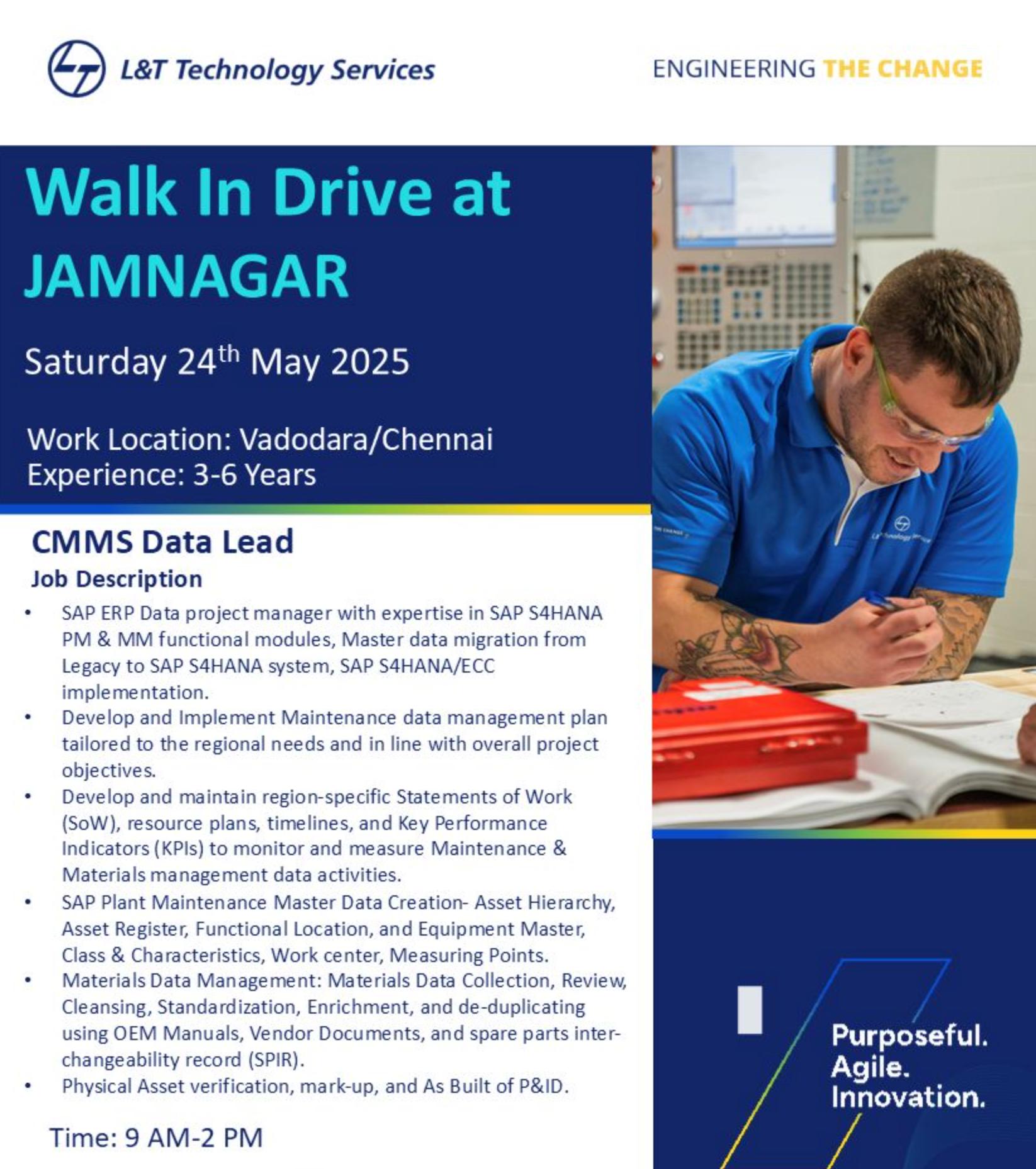 Oil and Gas Instrumentation Engineer Jobs Chennai 2025 – Join L&T Walk-In Jamnagar 24th May
