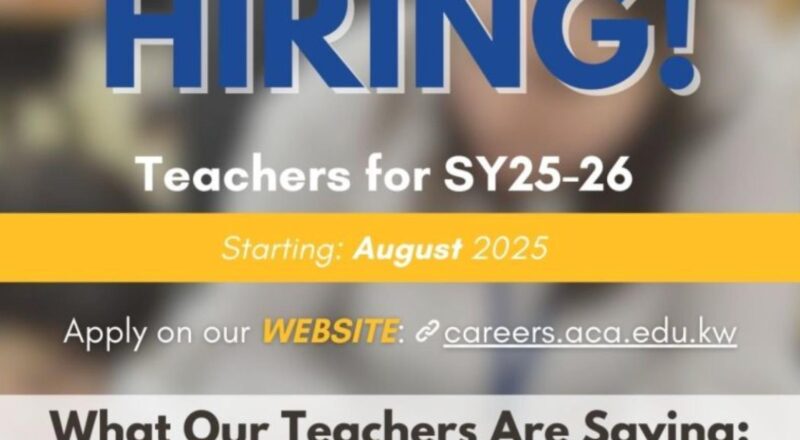 american creativity academy hiring now – top teaching jobs in kuwait 2025 - 2026