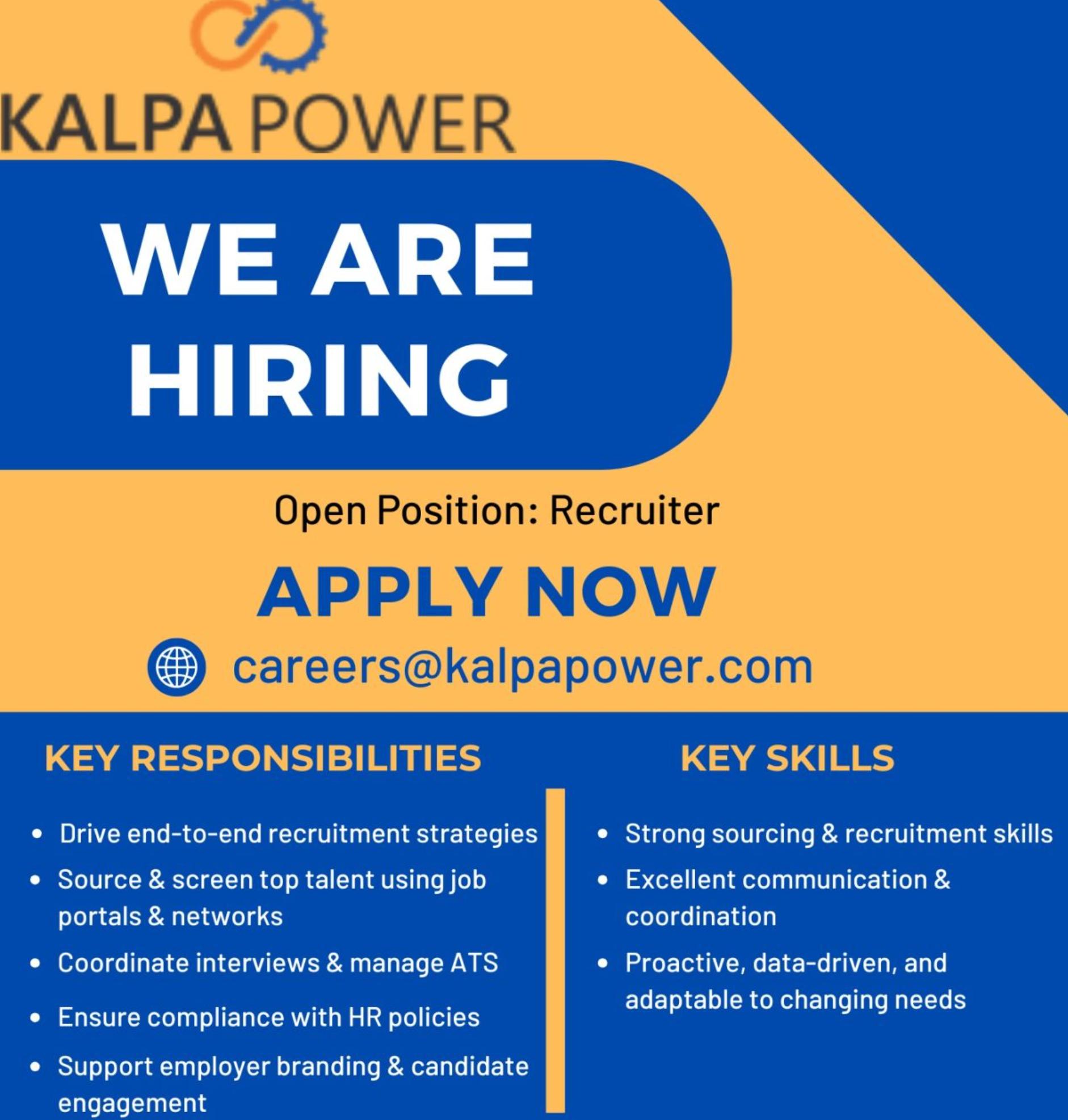 join kalpa power: exciting recruiter jobs in pune – may 2025