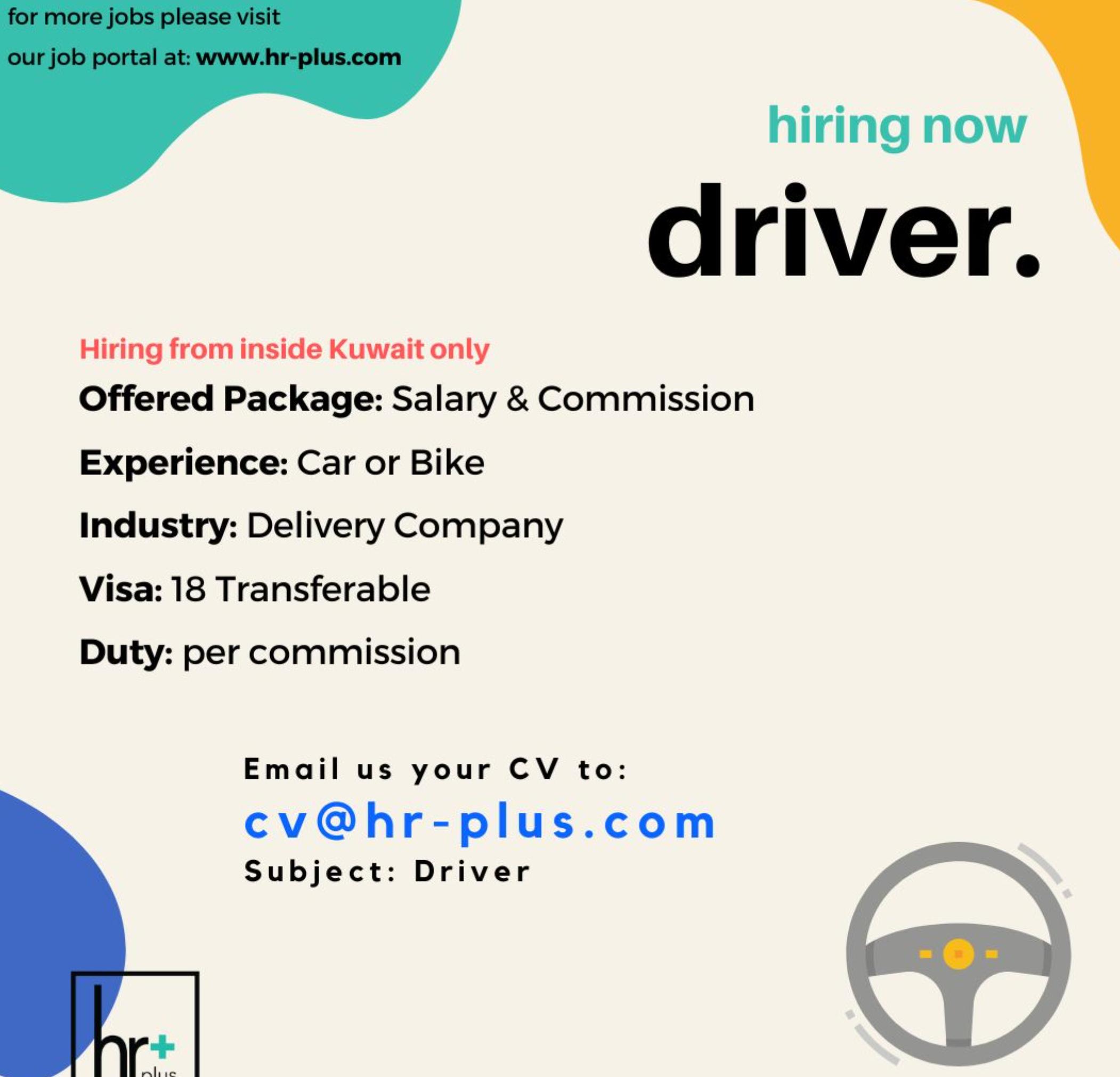 hr plus kuwait driver jobs may 2025 – secure your delivery driver roles now