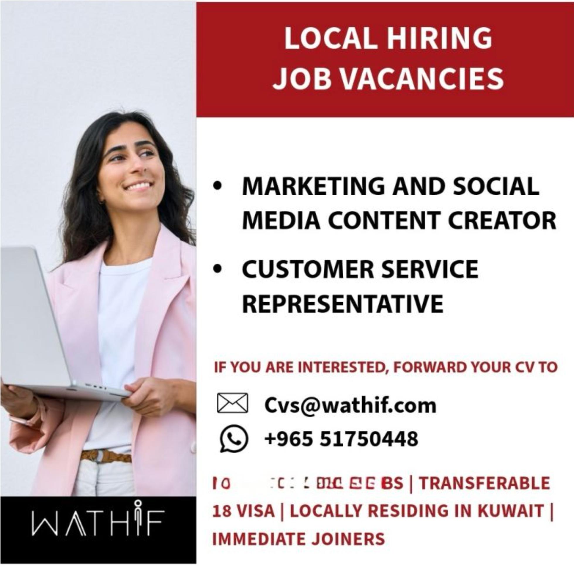 marketing jobs kuwait – wathif local hiring may 2025 | apply today!