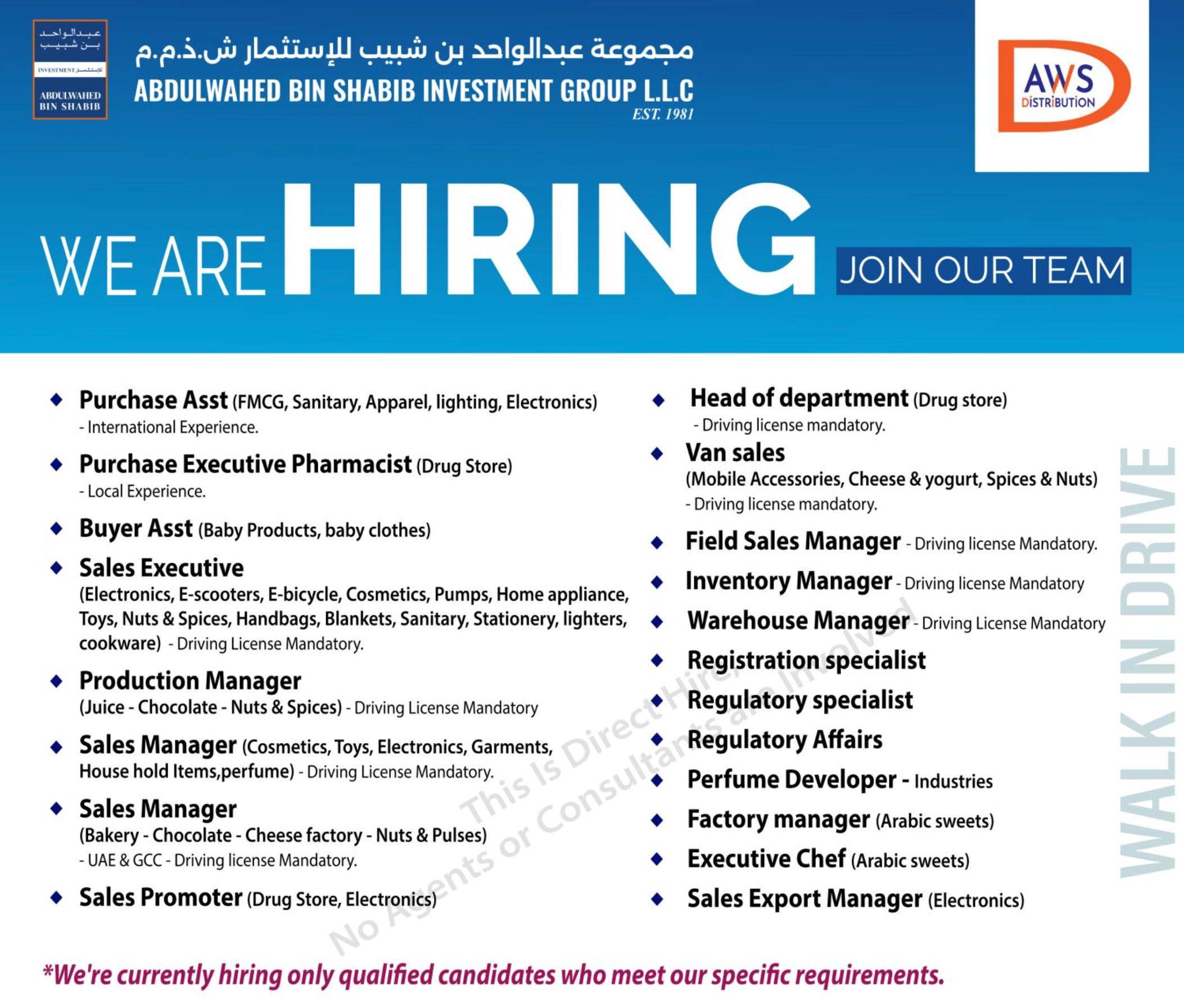 apply now aws distribution warehouse jobs uae walk in – 11th may 2025