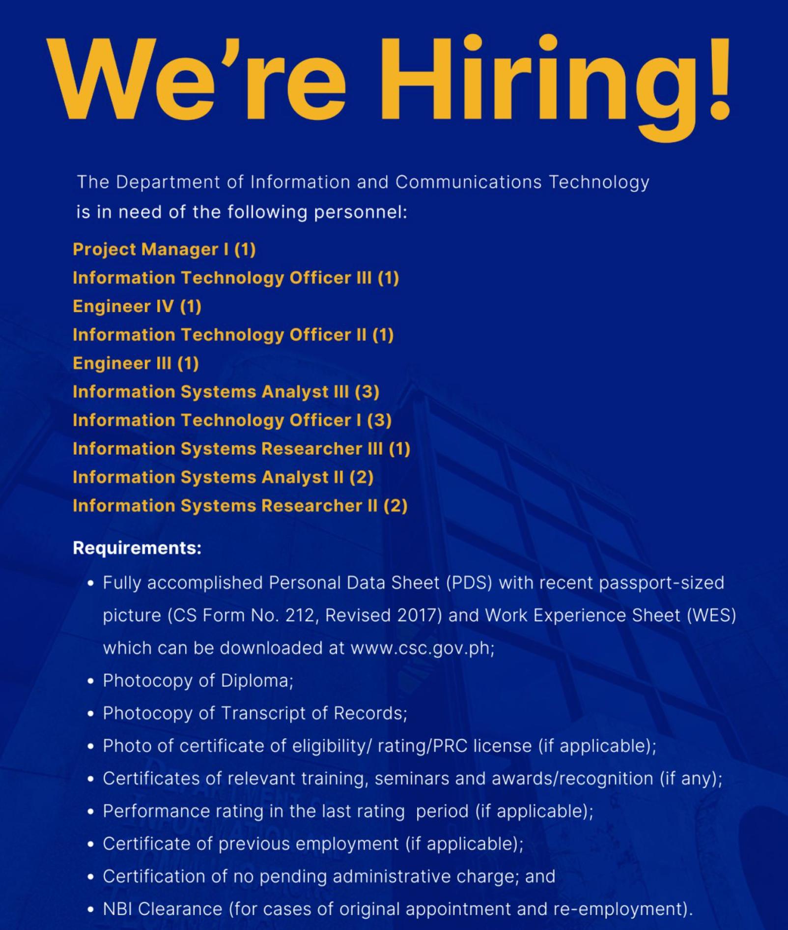 DICT Government IT Jobs Philippines 2025 – Apply by May 31st for Top Careers