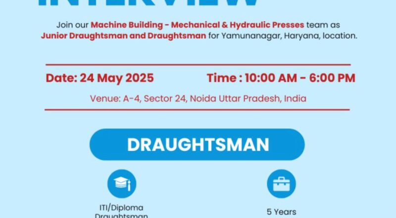 join isgec heavy engineering noida walk-in – exciting draughtsman jobs 24 may 2025