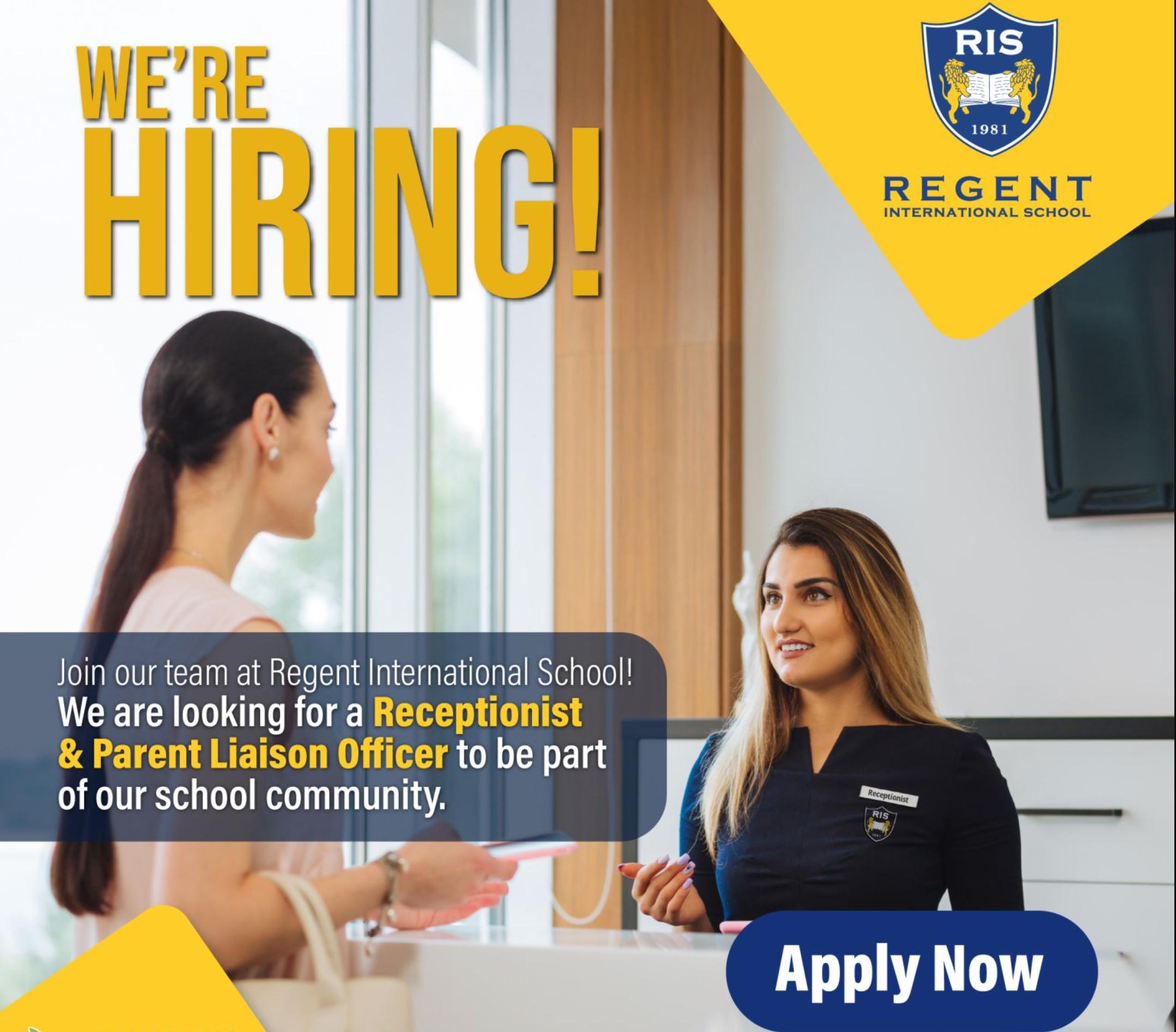 Regent International School Careers - Apply Now for Executive Assistant & Admin Roles – June 2025