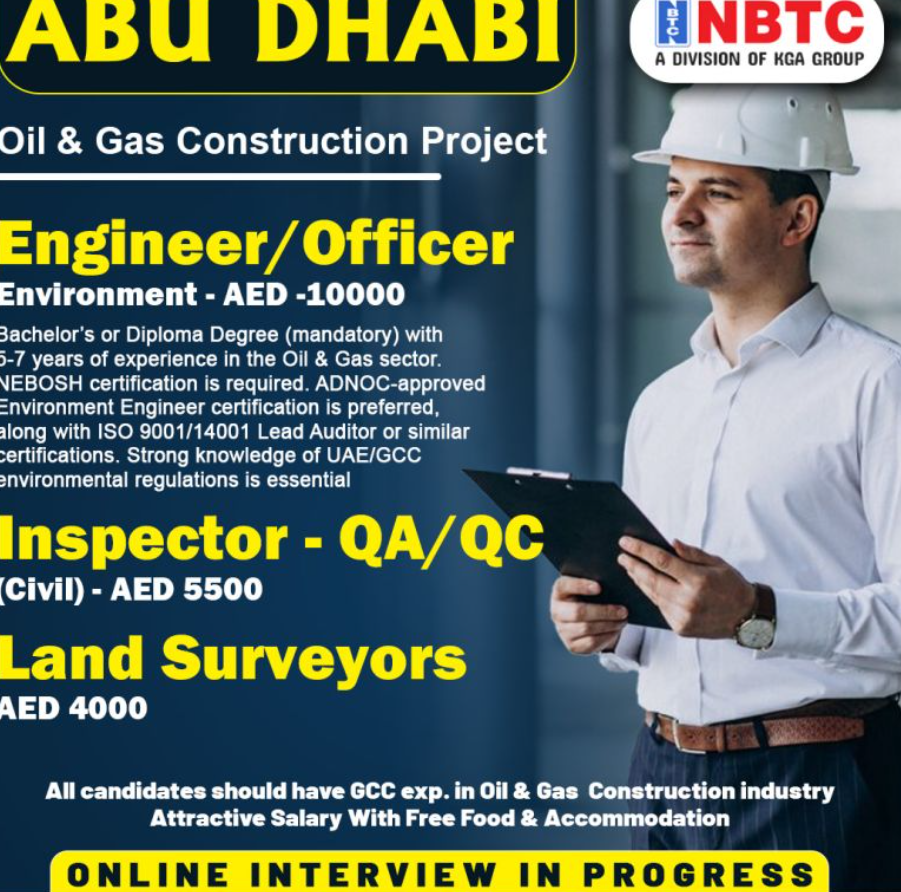secure seagull's nbtc abu dhabi engineer jobs – may 2025 drive at mumbai