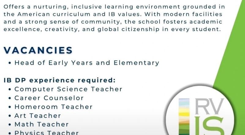 🌟 Top International School Job Vacancies at Riffa Views International School, Bahrain 2025