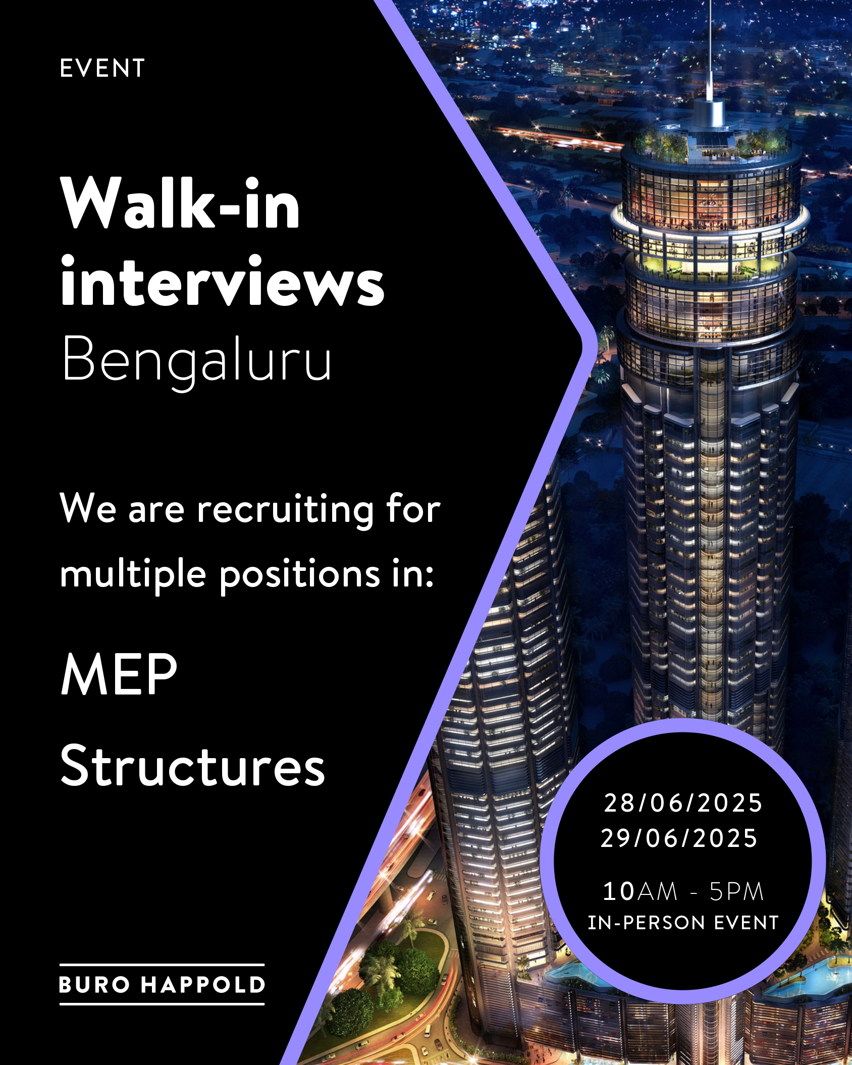 Exciting Buro Happold Walk-In Interviews in Bengaluru 28th & 29th June 2025 for Engineers