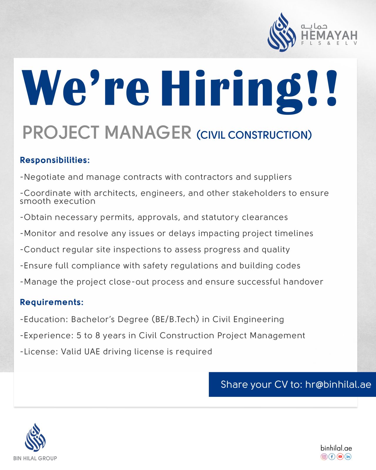 Bin Hilal Group Corporate Management Careers