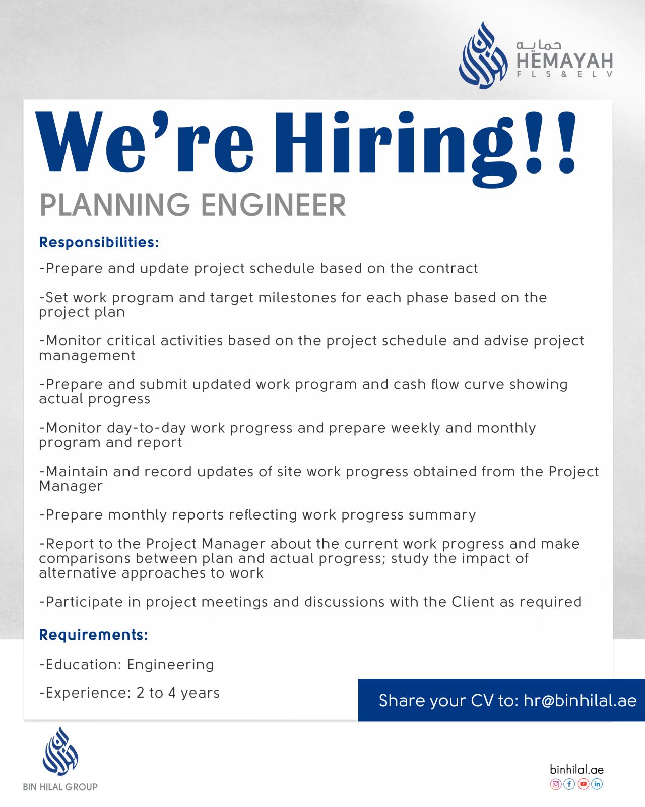 Bin Hilal Group Corporate Management Careers
