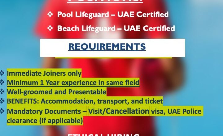 📣 Exciting EFS Facilities Services Lifeguard Job Vacancies in Dubai 13-16 June 2025