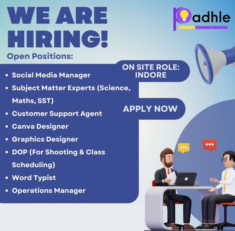 🎯 9 Exciting Career Opportunities at Padhle EdTech in Indore – 2025