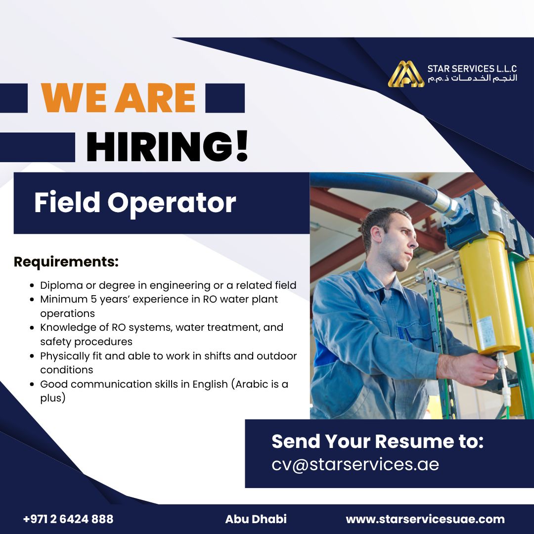 Top 4 Star Services LLC Abu Dhabi Job Openings for Engineers & Managers 2025