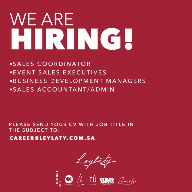 π Exciting Sales Coordinator Jobs at Leylaty Saudi Arabia 2025