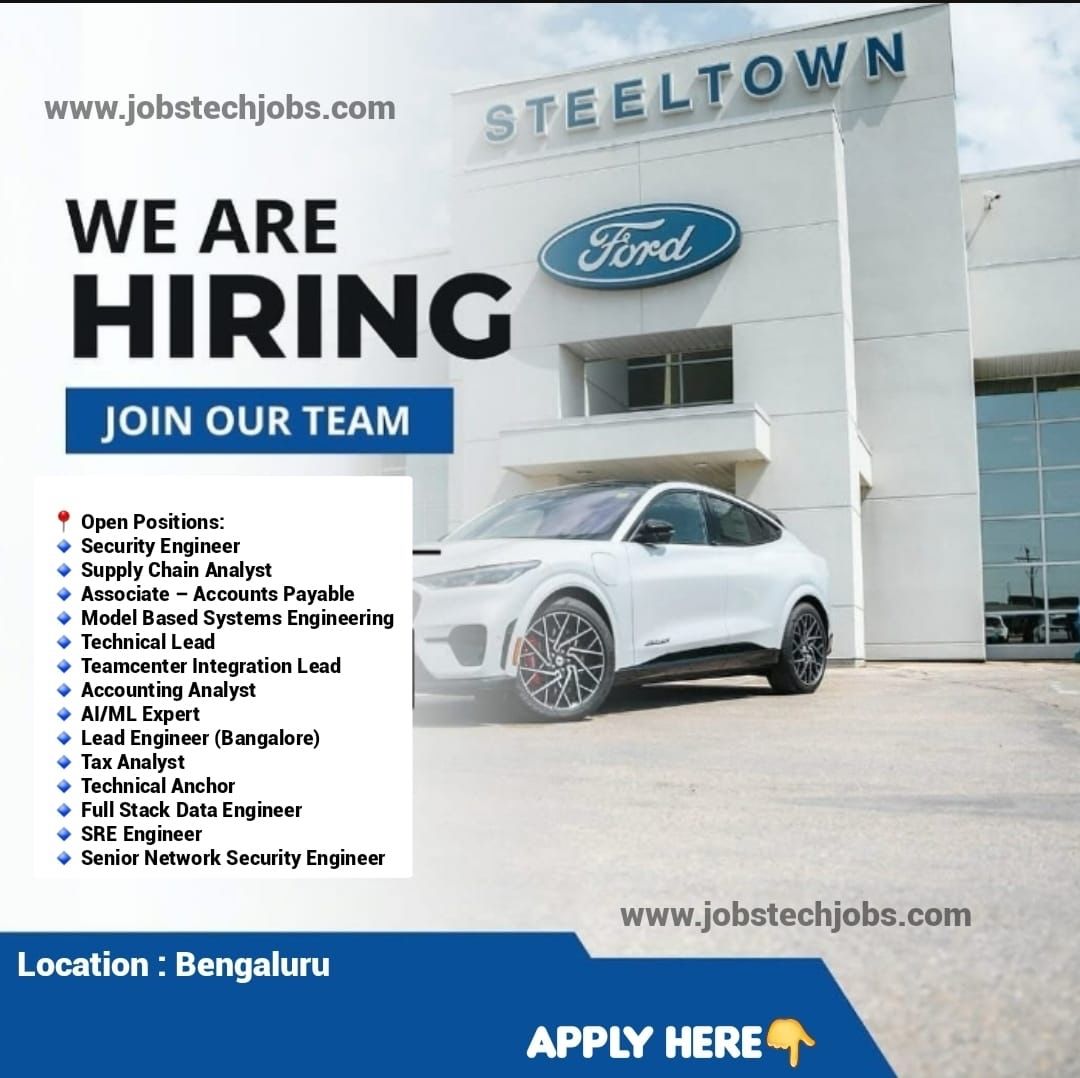 ๐ 14 Latest Ford Motor Company Jobs in Bengaluru & Chennai 2025