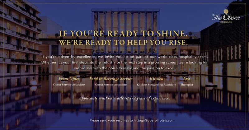 🌟 The Oberoi Gurgaon Careers 2025 Hospitality Job Openings in India