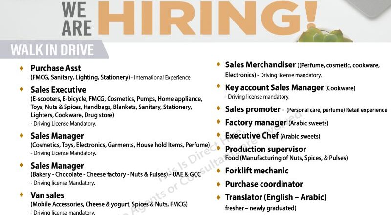 🌟 AWS Distribution Walk-In Interview Dubai – 29 June 2025 | Direct Hiring for 15+ Roles