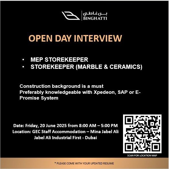 📅 Attend Binghatti Open Day Interview in Dubai – MEP & Engineering Roles (20–21 June 2025)