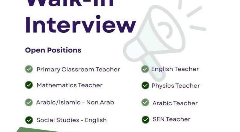 Elite Private School Walk-in Interview 2025 on 28 June | Teaching Jobs in Emirate