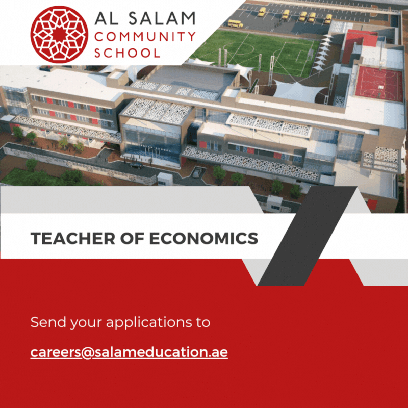 โจ Rewarding Teacher of Economics Job at Al Salam Community School, UAE 2025